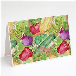 Watercolor Vegetables Farm to Table Greeting Cards & Envelopes - Pack of 8