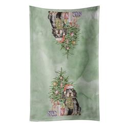 25 x 15 in. Unisex Christmas English Cocker Spaniel Black & Tan Kitchen Towel, Multi Color