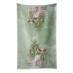 25 x 15 in. Unisex Christmas Jack Russell Terrier Smooth Kitchen Towel, Multi Color