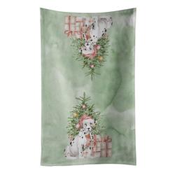 25 x 15 in. Unisex Christmas Dalmatian Kitchen Towel, Multi Color