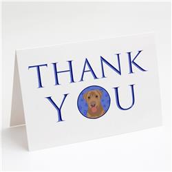 CK9045GCA7P 5 x 7 in. Unisex Labrador Retriever Red Thank You Greeting Cards & Envelopes, Multi Color - Pack of 8
