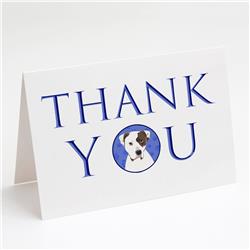 CK9073GCA7P 5 x 7 in. Unisex Pit Bull White No.2 Thank You Greeting Cards & Envelopes, Multi Color - Pack of 8