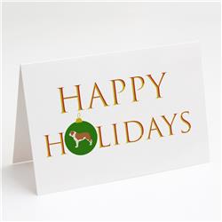 5 x 7 in. Unisex Saint Bernard Happy Holidays Greeting Cards & Envelopes, Multi Color - Pack of 8