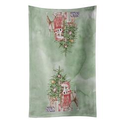 25 x 15 in. Unisex Christmas Bull Terrier Red Kitchen Towel, Multi Color