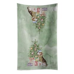 25 x 15 in. Unisex Christmas Beagle Kitchen Towel, Multi Color