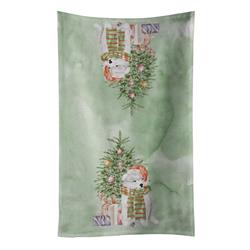 25 x 15 in. Unisex Christmas Samoyed Kitchen Towel, Multi Color