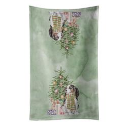 25 x 15 in. Unisex Christmas Cavalier Spaniel Tricolor Kitchen Towel, Multi Color