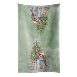25 x 15 in. Unisex Christmas Cavalier Spaniel Bleheim Kitchen Towel, Multi Color