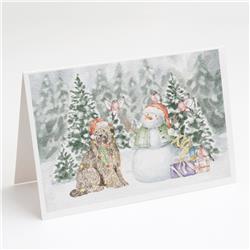 CK8094GCA7P 5 x 7 in. Unisex Briard with Christmas Presents Greeting Cards & Envelopes, Multi Color - Pack of 8