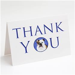 CK9003GCA7P 5 x 7 in. Unisex English Bulldog Tricolor No.3 Thank You Greeting Cards & Envelopes, Multi Color - Pack of 8
