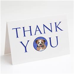 CK9004GCA7P 5 x 7 in. Unisex English Bulldog Tricolor No.4 Thank You Greeting Cards & Envelopes, Multi Color - Pack of 8