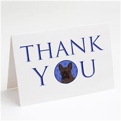 CK9006GCA7P 5 x 7 in. Unisex French Bulldog Brindle No.1 Thank You Greeting Cards & Envelopes, Multi Color - Pack of 8