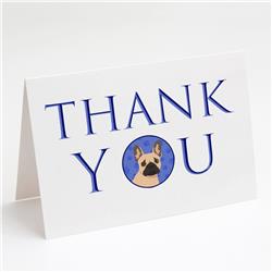 CK9010GCA7P 5 x 7 in. Unisex French Bulldog Fawn No.1 Thank You Greeting Cards & Envelopes, Multi Color - Pack of 8
