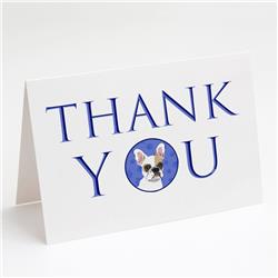 CK9013GCA7P 5 x 7 in. Unisex French Bulldog White No.1 Thank You Greeting Cards & Envelopes, Multi Color - Pack of 8