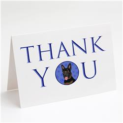 CK9015GCA7P 5 x 7 in. Unisex German Shepherd Bicolor Thank You Greeting Cards & Envelopes, Multi Color - Pack of 8