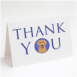 CK9026GCA7P 5 x 7 in. Unisex Golden Retriever Gold No.2 Thank You Greeting Cards & Envelopes, Multi Color - Pack of 8