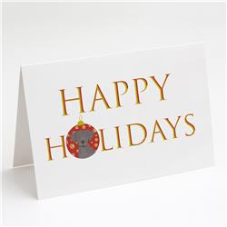 5 x 7 in. Unisex Labrador Retriever Gray Puppy Happy Holidays Greeting Cards & Envelopes, Multi Color - Pack of 8 -  PartyPros, PA3435194