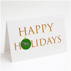 5 x 7 in. Unisex German Wirehaired Pointer Happy Holidays Greeting Cards & Envelopes, Multi Color - Pack of 8