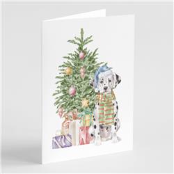 CK8234GCA7P 5 x 7 in. Unisex Christmas Dalmatian Puppy Greeting Cards & Envelopes, Multi Color - Pack of 8