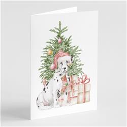 CK8235GCA7P 5 x 7 in. Unisex Christmas Dalmatian Greeting Cards & Envelopes, Multi Color - Pack of 8