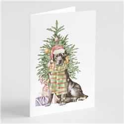 CK8239GCA7P 5 x 7 in. Unisex Christmas Black Labrador Retriever Greeting Cards & Envelopes, Multi Color - Pack of 8