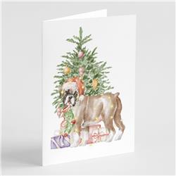 CK8244GCA7P 5 x 7 in. Unisex Christmas Boxer Puppy No.2 Greeting Cards & Envelopes, Multi Color - Pack of 8