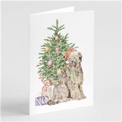 5 x 7 in. Unisex Christmas Briard No.1 Greeting Cards & Envelopes, Multi Color - Pack of 8