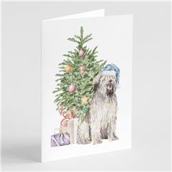 CK8251GCA7P 5 x 7 in. Unisex Christmas Briard No.2 Greeting Cards & Envelopes, Multi Color - Pack of 8