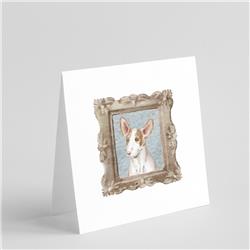 5 x 5 in. Unisex Ibizan Hound Front View Smile Square Greeting Cards & Envelopes, Multi Color - Pack of 8
