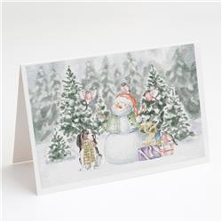 CK8053GCA7P 5 x 7 in. Unisex Cavalier King Charles Spaniel Tricolor with Christmas Presents Greeting Cards & Envelopes, Multi Color - Pack of 8