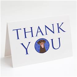 CK8962GCA7P 5 x 7 in. Unisex Doberman Pinscher Red & Rust Natural Ears No.1 Thank You Greeting Cards & Envelopes, Multi Color - Pack of 8