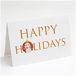 CK9198GCA7P 5 x 7 in. Unisex Doodle Cream No.1 Happy Holidays Greeting Cards & Envelopes, Multi Color - Pack of 8