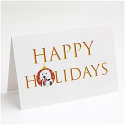 CK9219GCA7P 5 x 7 in. Unisex Doodle Silver & White No.2 Happy Holidays Greeting Cards & Envelopes, Multi Color - Pack of 8
