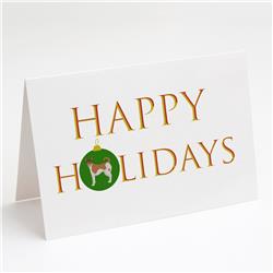 5 x 7 in. Unisex Tenterfield Terrier Happy Holidays Greeting Cards & Envelopes, Multi Color - Pack of 8