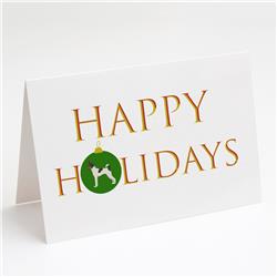 5 x 7 in. Unisex Toy Fox Terrier Happy Holidays Greeting Cards & Envelopes, Multi Color - Pack of 8