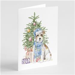 CK8227GCA7P 5 x 7 in. Unisex Christmas Jack Russell Terrier Wire Greeting Cards & Envelopes, Multi Color - Pack of 8