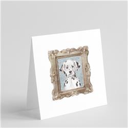 5 x 5 in. Unisex Dalmation Puppy Front View 2 Square Greeting Cards & Envelopes, Multi Color - Pack of 8