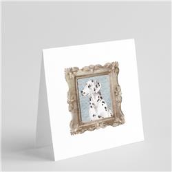 5 x 5 in. Unisex Dalmation Side View 2 Square Greeting Cards & Envelopes, Multi Color - Pack of 8