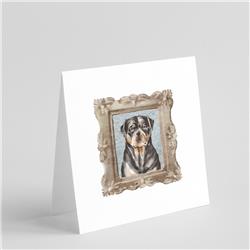 5 x 5 in. Unisex Rottweiler Front View 3 Square Greeting Cards & Envelopes, Multi Color - Pack of 8