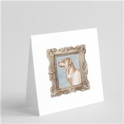 CK8472GC55 5 x 5 in. Unisex Labrador Retriever Yellow Side View Square Greeting Cards & Envelopes, Multi Color - Pack of 8