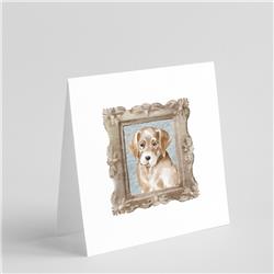 5 x 5 in. Unisex Labrador Retriever Yellow Puppy Front View Square Greeting Cards & Envelopes, Multi Color - Pack of 8 -  PartyPros, PA2914554