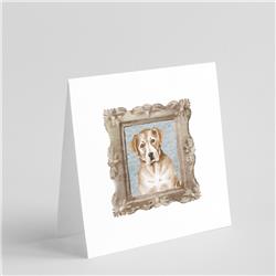 CK8478GC55 5 x 5 in. Unisex Labrador Retriever Yellow Head Tilt Square Greeting Cards & Envelopes, Multi Color - Pack of 8