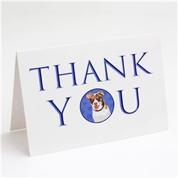 CK8925GCA7P 5 x 7 in. Unisex Australian Shepherd Red & White No.2 Thank You Greeting Cards & Envelopes, Multi Color - Pack of 8