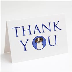 CK8936GCA7P 5 x 7 in. Unisex Beagle Tricolor Ticked Thank You Greeting Cards & Envelopes, Multi Color - Pack of 8