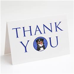 CK8937GCA7P 5 x 7 in. Unisex Bernese Mountain Dog No.1 Thank You Greeting Cards & Envelopes, Multi Color - Pack of 8