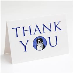 CK8939GCA7P 5 x 7 in. Unisex Bernese Mountain Dog No.3 Thank You Greeting Cards & Envelopes, Multi Color - Pack of 8