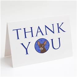 CK8943GCA7P 5 x 7 in. Unisex Chihuahua Chocolate No.2 Thank You Greeting Cards & Envelopes, Multi Color - Pack of 8