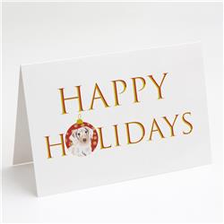 CK9182GCA7P 5 x 7 in. Unisex Chihuahua Dapple No.2 Happy Holidays Greeting Cards & Envelopes, Multi Color - Pack of 8