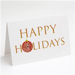 CK9183GCA7P 5 x 7 in. Unisex Chihuahua Red No.1 Happy Holidays Greeting Cards & Envelopes, Multi Color - Pack of 8
