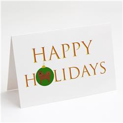5 x 7 in. Unisex Eurasier Happy Holidays Greeting Cards & Envelopes, Multi Color - Pack of 8